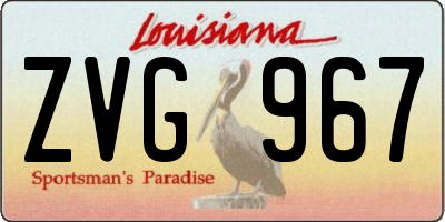 LA license plate ZVG967