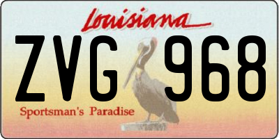 LA license plate ZVG968