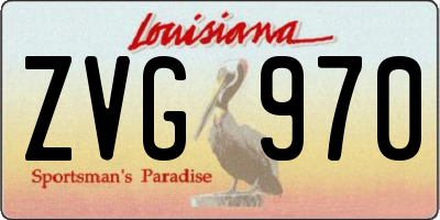 LA license plate ZVG970