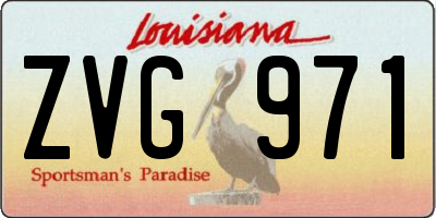 LA license plate ZVG971