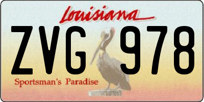 LA license plate ZVG978