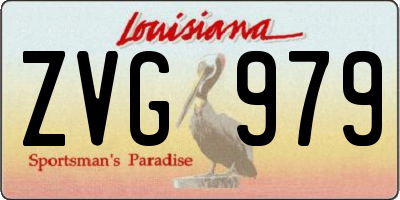 LA license plate ZVG979