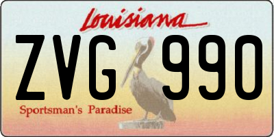 LA license plate ZVG990