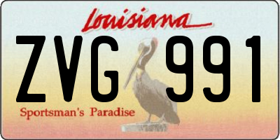 LA license plate ZVG991