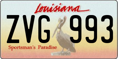 LA license plate ZVG993