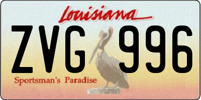 LA license plate ZVG996