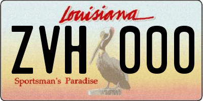 LA license plate ZVH000