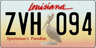 LA license plate ZVH094