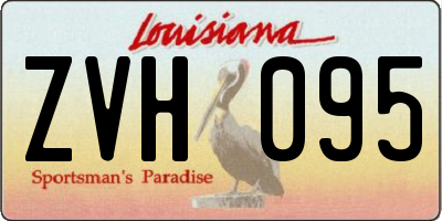 LA license plate ZVH095