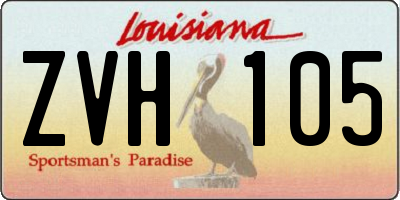 LA license plate ZVH105