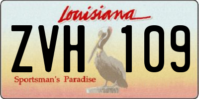 LA license plate ZVH109