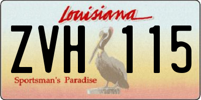 LA license plate ZVH115