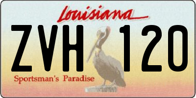 LA license plate ZVH120