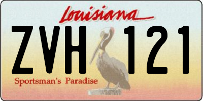 LA license plate ZVH121