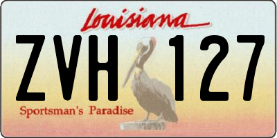 LA license plate ZVH127