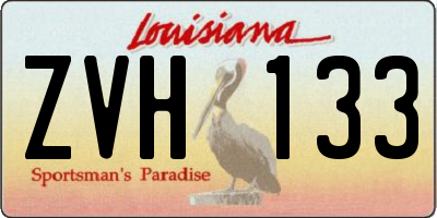 LA license plate ZVH133