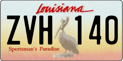 LA license plate ZVH140