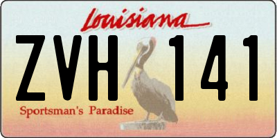 LA license plate ZVH141