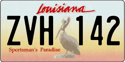 LA license plate ZVH142