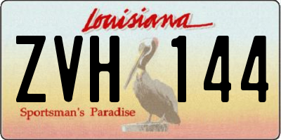 LA license plate ZVH144