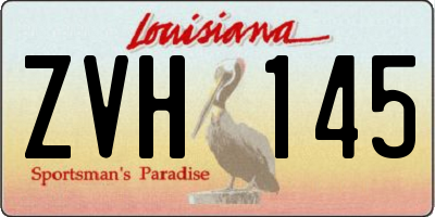 LA license plate ZVH145