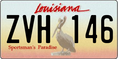 LA license plate ZVH146