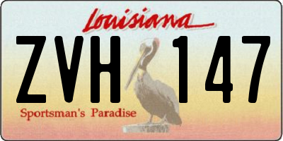 LA license plate ZVH147