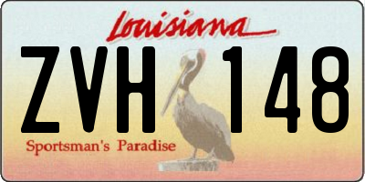 LA license plate ZVH148