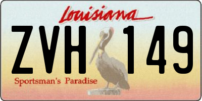 LA license plate ZVH149