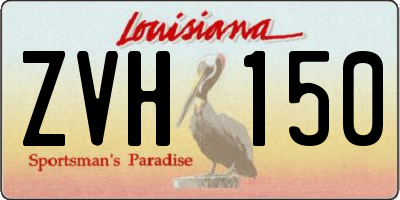 LA license plate ZVH150