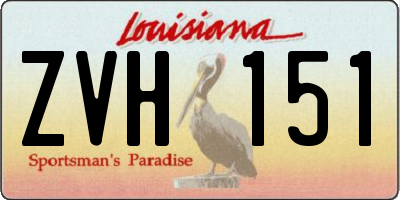 LA license plate ZVH151