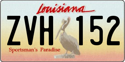 LA license plate ZVH152