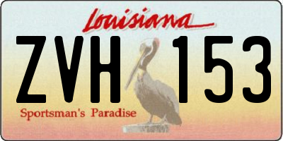 LA license plate ZVH153