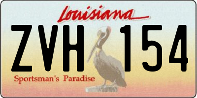 LA license plate ZVH154