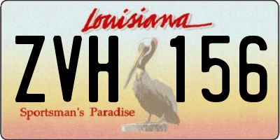 LA license plate ZVH156