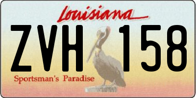 LA license plate ZVH158