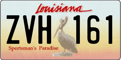 LA license plate ZVH161