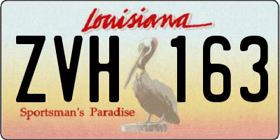 LA license plate ZVH163