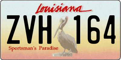 LA license plate ZVH164