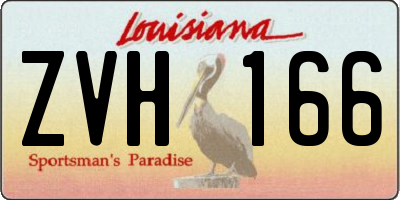 LA license plate ZVH166