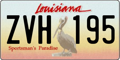 LA license plate ZVH195