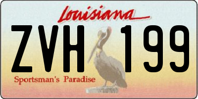 LA license plate ZVH199