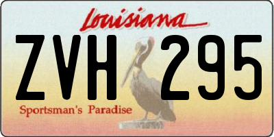 LA license plate ZVH295