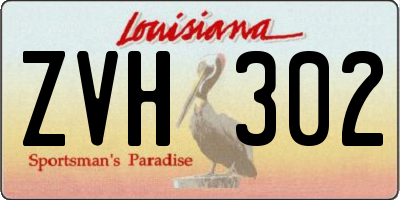 LA license plate ZVH302