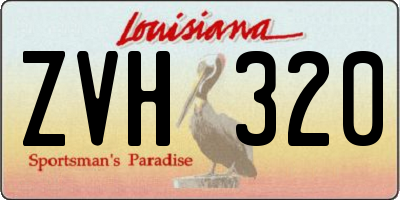 LA license plate ZVH320