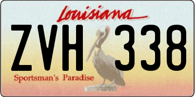 LA license plate ZVH338