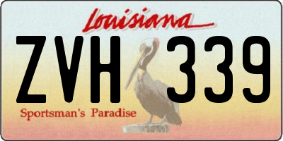 LA license plate ZVH339