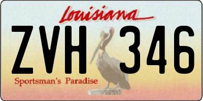 LA license plate ZVH346