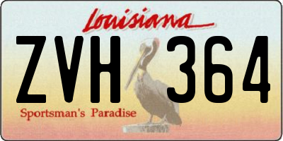 LA license plate ZVH364