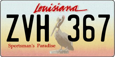 LA license plate ZVH367